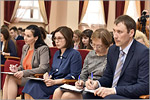 Vice-Governor Vera Bashirova, OSU Rector Zhanna Ermakova, OSU Prorector for Academic Affairs Svetlana Pankova, OSU Prorector for Social and Educational Affairs Sergey Semenov.     [172 Kb]