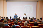 Orenburg students meet with Tina Berezhnaya, IT Advisor of General Director of Russia Today.     [126 Kb]